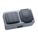 Накладные розетки и выключатели МАКЕЛ IP44/IP55