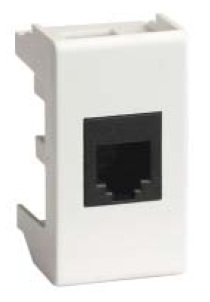 Розетка компьютерная RJ45 кат.5e, 8P8C, Viva, белая, 1мод DKC  – купить гофру, лоток и кабель-каналы оптом и в розницу  Розетка компьютерная RJ45 кат.5e, 8P8C, Viva, белая, 1мод DKC во Владивостоке