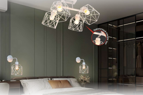 Люстры и бра под лампу E27 серии LOFT ATIKO квадрат