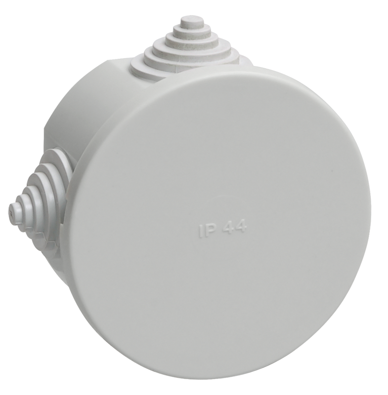 Коробка КМ41237 распаячная для открытой проводки d75х40 мм IP44 (RAL7035, 4 гермоввода) во Владивостоке