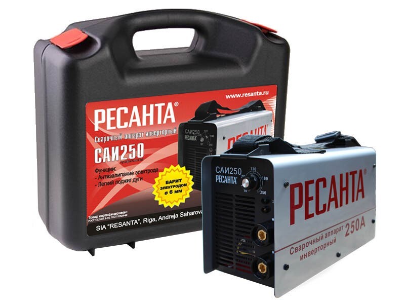 Сварочный аппарат инверторный САИ 250 в кейсе Ресанта  – купить  ручной и электроинструмент оптом и в розницу  Сварочный аппарат инверторный САИ 250 в кейсе Ресанта во Владивостоке