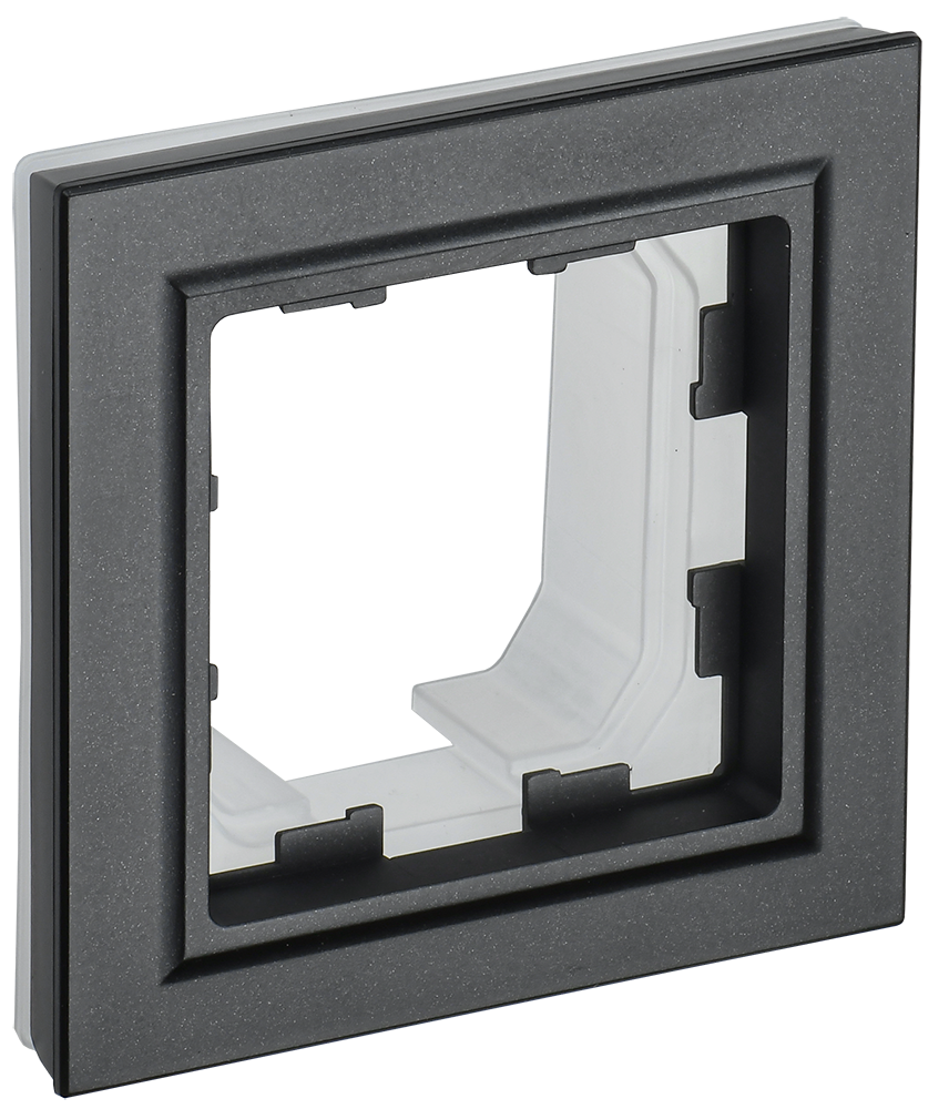 Рамка одинарная IP44 BRITE IEK черная  – купить розетки, рамки, выключатели оптом и в розницу  Рамка одинарная IP44 BRITE IEK черная во Владивостоке