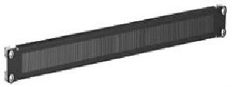 Кабельный ввод с щеточным буртиком 19" 1U RAL9005 ДКС в #REGION_NAME_DECLINE_PP#