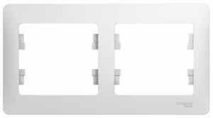 Рамка двойная Glossa SE белая во Владивостоке