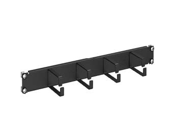 Кабельный органайзер 4 кольца 19" 1U RAL9005 ДКС в #REGION_NAME_DECLINE_PP#
