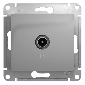 Розетка телевизионная оконечная Glossa SE алюминий во Владивостоке