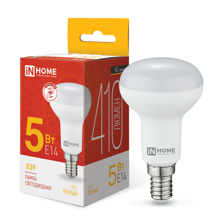 Лампа светодиодная LED-R39-VC 5Вт 230В Е14 3000К 410Лм IN HOME во Владивостоке
