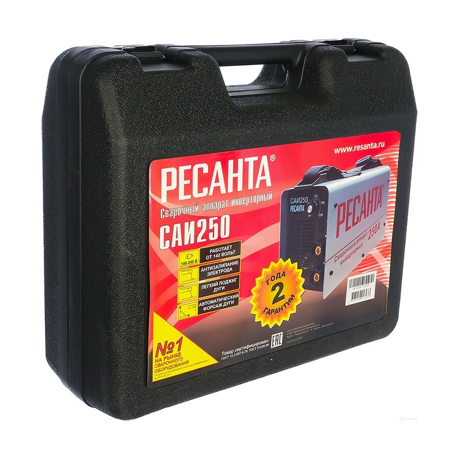 Сварочный аппарат инверторный САИ 250 в кейсе Ресанта  – купить  ручной и электроинструмент оптом и в розницу  Сварочный аппарат инверторный САИ 250 в кейсе Ресанта во Владивостоке