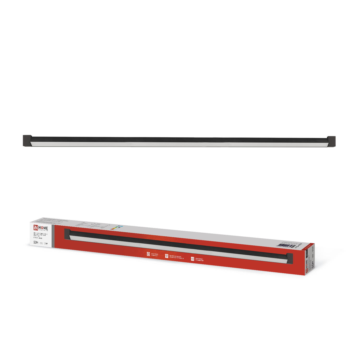 Светильник трековый линейный светодиодный поворотный LTR-01R-TL 5040B 50Вт 4000К 870мм 120 градусов черный серии TOP-LINE IN HOME во Владивостоке