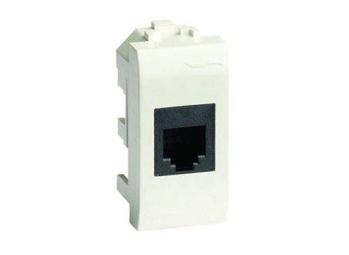 Розетка компьютерная RJ45 кат.5e экран., 8P8C, Brava, белая, 1мод DKC во Владивостоке