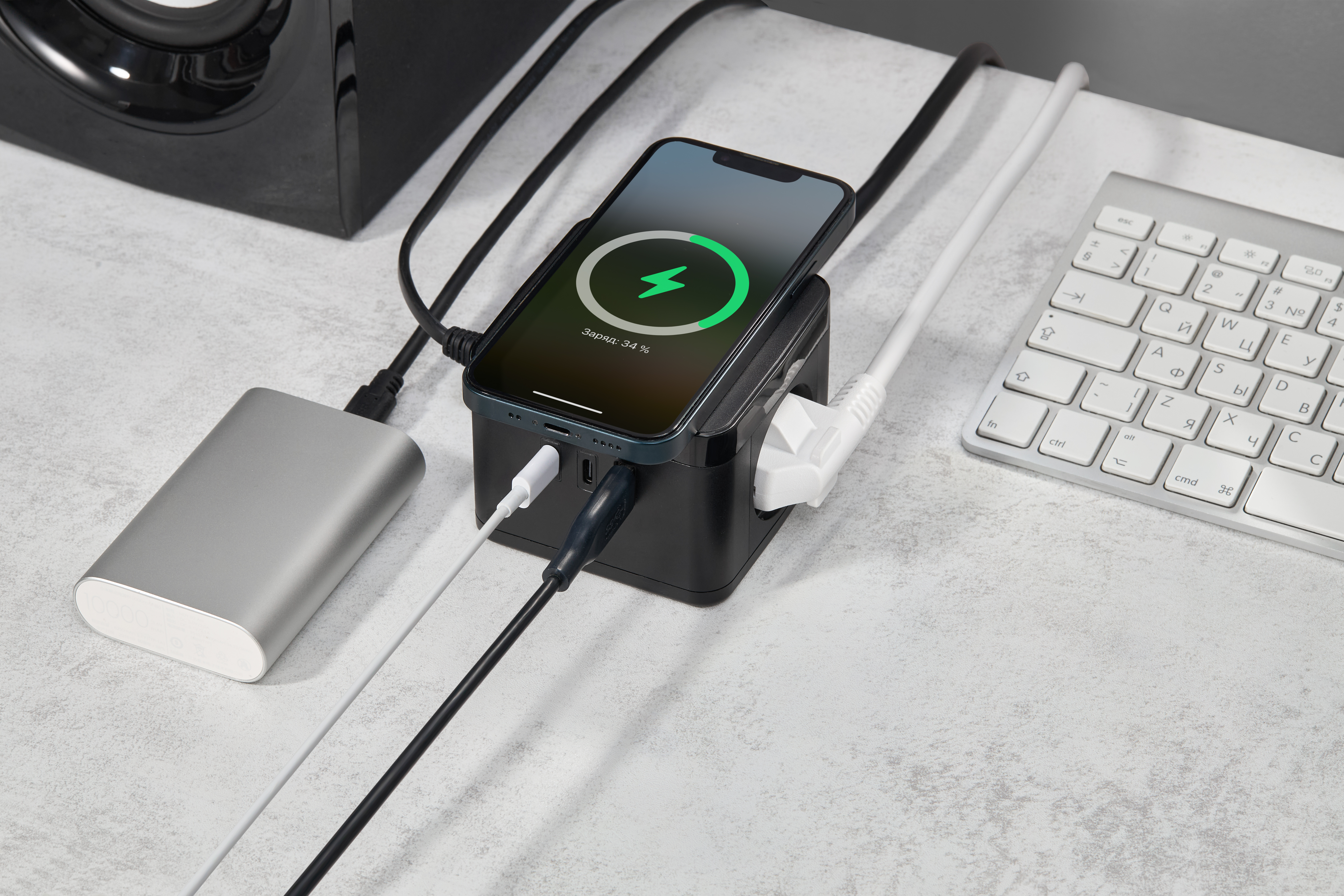 Удлинитель DOMINIC Qi10Вт У02К 1,3м 3х1мм2 USB A+C черный IEK во Владивостоке