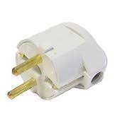 Вилка косая В16-242 с заземлением белая во Владивостоке