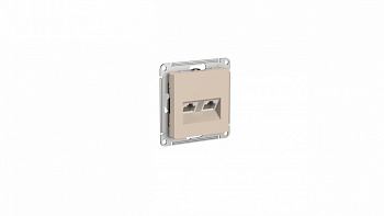 Розетка двойная компьютерная AtlasDesign SE RJ45+RJ45 песочная во Владивостоке