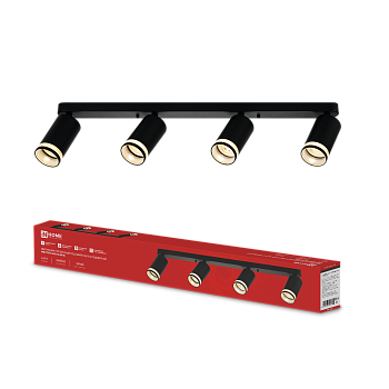 Светильник потолочный НПБ СПОТ-4xGU10-AR-BL под GU10 595x55x135мм черный IN HOME во Владивостоке