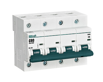 Автоматический выключатель DEKraft ВА-201 4Р 80А 10кА х-ка С во Владивостоке