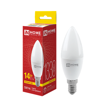 Лампа светодиодная LED-СВЕЧА-VC 14Вт 230В E14 3000K 1330Лм IN HOME во Владивостоке