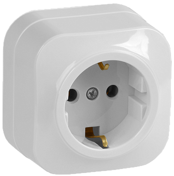 Розетка 1ая с з/к НАКЛАДНАЯ 16А GLORY белая РС20-3-ХБ IEK во Владивостоке