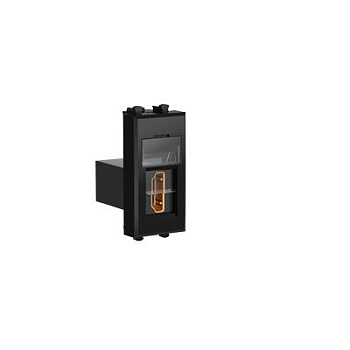 HDMI розетка модульная, тип А-А, Avanti "Черный квадрат", 1 модуль DKC  – купить гофру, лоток и кабель-каналы оптом и в розницу  HDMI розетка модульная, тип А-А, Avanti "Черный квадрат", 1 модуль DKC во Владивостоке