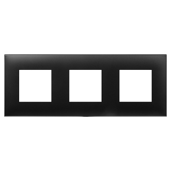 Рамка Avanti "Черный матовый", 3 поста (6 мод.) DKC во Владивостоке