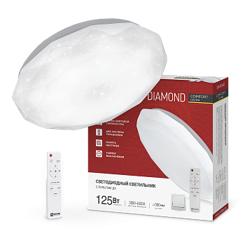 Светильник светодиодный COMFORT DIAMOND 125Вт 230В 3000-6500K 10000Лм 500x105мм с пультом ДУ IN HOME  – купить кабель и провод оптом и в розницу  Светильник светодиодный COMFORT DIAMOND 125Вт 230В 3000-6500K 10000Лм 500x105мм с пультом ДУ IN HOME в Владивостоке