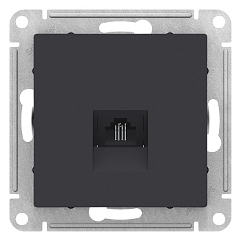 Розетка телефонная AtlasDesign Schneider Electric карбон во Владивостоке