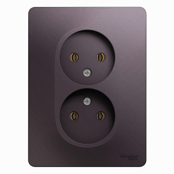 Розетка двойная Glossa SE сиреневый туман в сборе во Владивостоке