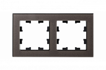 Рамка двойная AtlasDesign Nature SE стекло мокко во Владивостоке