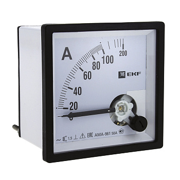 Амперметр AMA-961 аналоговый на панель (96х96) квадратный вырез 10А прямое подключение EKF во Владивостоке