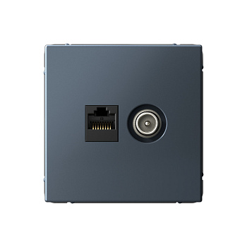 ARTGALLERY РОЗЕТКА двойная ТВ + компьютерная RJ45, кат. 5Е, ГРИФЕЛЬ во Владивостоке