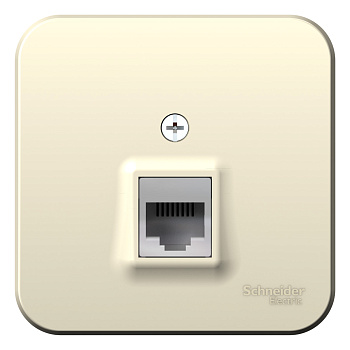 Розетка компьютерная BLANCA SE накладная с изолирующей пластиной молочная во Владивостоке