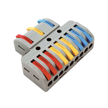 Клемма проходная разветвительная КПР 222-4139 с рычагами 3/9 полюса 0.08-2.5/4мм2 (3шт./уп.) IN HOME во Владивостоке