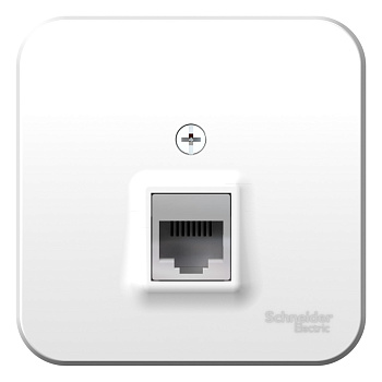 Розетка компьютерная BLANCA SE накладная с изоляционной пластиной белая во Владивостоке