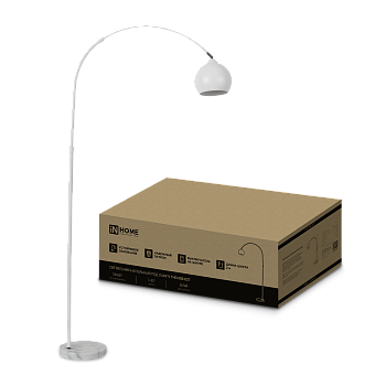 Светильник напольный под лампу ТНО 05-Е27Б 230В белый плафон, белый корпус IN HOME  – купить кабель и провод оптом и в розницу  Светильник напольный под лампу ТНО 05-Е27Б 230В белый плафон, белый корпус IN HOME во Владивостоке