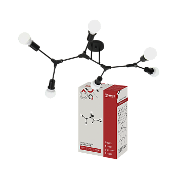 Люстра под лампу LOFT ARM-6E27-BL 6хЕ27 черный IN HOME во Владивостоке