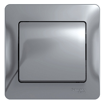 Выключатель одноклавишный Glossa SE алюминий в сборе во Владивостоке