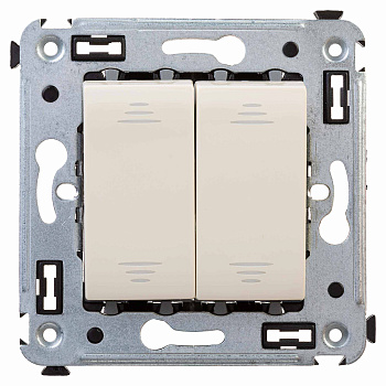Переключатель двухклавишный в стену, Avanti "Ванильная дымка" DKC во Владивостоке