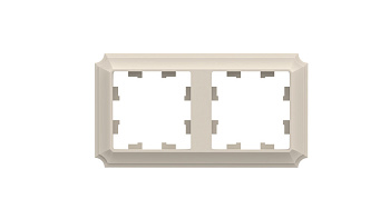 Рамка двухместная AtlasDesign SE Antique бежевая во Владивостоке