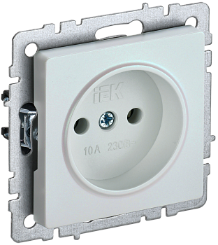 Розетка одинарная 10А BRITE IEK жемчуг во Владивостоке