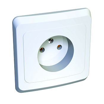 Розетка одинарная ЭТЮД SE белая во Владивостоке