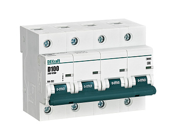 Автоматический выключатель DEKraft ВА-201 4Р 100А 10кА х-ка D во Владивостоке