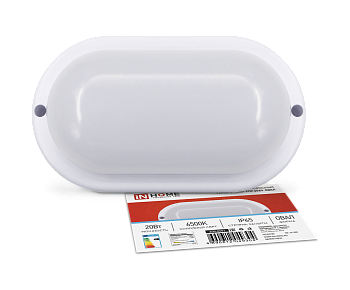 Светильник светодиодный герметичный СПП 2065-ОВАЛ 20Вт 6500К 1800Лм IP65 195х94мм IN HOME во Владивостоке