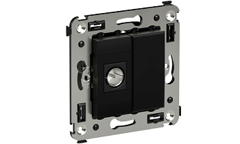 Розетка TV одиночная в стену, Avanti "Черный матовый" DKC  – купить розетки, рамки, выключатели оптом и в розницу  Розетка TV одиночная в стену, Avanti "Черный матовый" DKC во Владивостоке