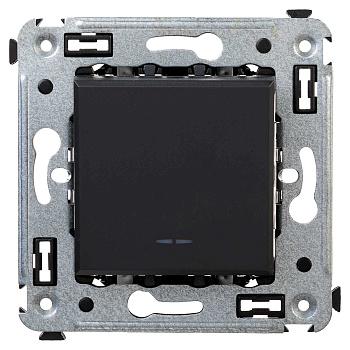Переключатель одноклавишный в стену, Avanti "Черный матовый" DKC во Владивостоке