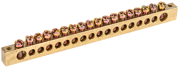 Шина PEN "земля-ноль" 8х12мм 20/2 (20групп/креп по краям)IEK во Владивостоке