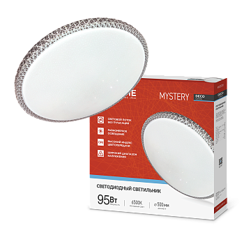 Светильник светодиодный серии DECO MYSTERY 95Вт 230В 6500К 10000Лм 500х73мм IN HOME во Владивостоке