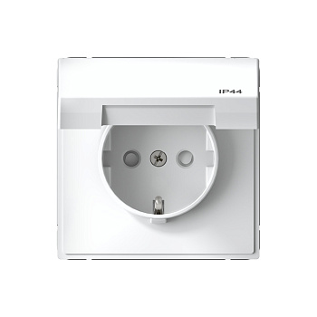 ARTGALLERY РОЗЕТКА с заземл. со шт. с крышк, 16А, IP44, механизм, БЕЛЫЙ во Владивостоке