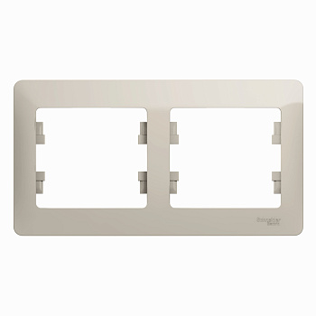 Рамка двойная Glossa SE молочная во Владивостоке