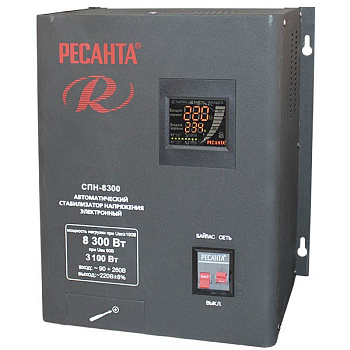 Стабилизатор СПН-8300 Ресанта  – купить стабилизаторы трехфазные, однофазные, трансформаторы оптом и в розницу  Стабилизатор СПН-8300 Ресанта в Владивостоке