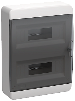 TEKFOR Корпус пластиковый ЩРН-П-24 IP41 черная прозрачная дверь IEK во Владивостоке