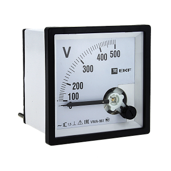 Вольтметр VMA-961 аналоговый на панель (96х96) квадратный вырез 500В прямое подключение EKF PROxima во Владивостоке